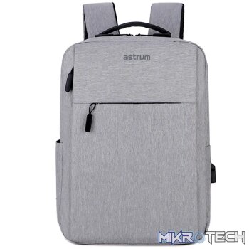 Backpack Travel Bag 15? USB Port and Multi-Pocket Design Grey  LB200